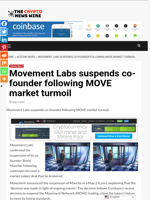 Movement Labs suspends co-founder following MOVE market turmoil - The Crypto News Wire