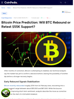 Bitcoin Price Prediction: Will BTC Rebound or Retest $55K Support?