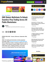 GMX Debuts Multichain To Unlock Seamless Perp Trading Across All Public Blockchains