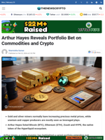 Arthur Hayes Reveals Portfolio Bet on Commodities and Crypto