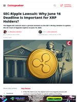 SEC vs Ripple: Why June 16 Deadline Matters for XRP Holders