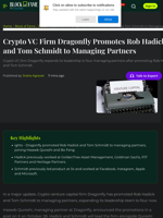 Crypto VC Firm Dragonfly Promotes Rob Hadick and Tom Schmidt to Managing Partners