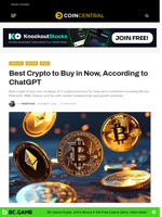 Best Crypto to Buy in Now, According to ChatGPT - CoinCentral