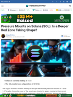 Pressure Mounts on Solana (SOL): Is a Deeper Red Zone Taking Shape?