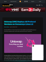Uniswap (UNI) Deploys All Protocol Versions on Consensys Linea L2 - Blockchain.News