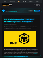 BNB Chain Prepares for TOKEN2049 with Exciting Events in Singapore - Blockchain.News
