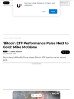 'Bitcoin ETF Performance Pales Next to Gold': Mike McGlone - U.Today