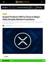 Expert Predicts XRP Is Close to Major Rally Despite Market Frustration - CoinCentral