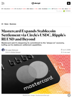 Mastercard Expands Stablecoin Settlement via Circle's USDC, Ripple's RLUSD and Beyond - Decrypt