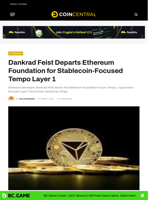 Dankrad Feist Departs Ethereum Foundation for Stablecoin-