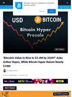 Bitcoin to Benefit from $15T Dollar Printing, Hayes Predicts. Investors Buy Bitcoin Hyper Now