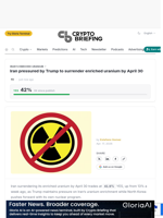 Iran pressured by Trump to surrender enriched uranium by April 30