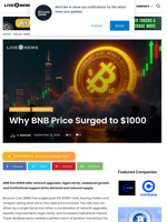Why BNB Price Surged to $1000