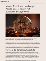 Altcoin Avonturen: Verborgen Parels Ontdekken in het Ethereum Ecosysteem