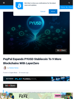 PayPal's PYUSD Stablecoin Now Available On 9 More Chains