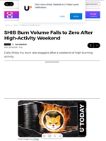 SHIB Burn Volume Falls to Zero After High-Activity Weekend - U.Today