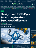 Husky Inu (HINU) Eyes $0.00021360 After $900,000 Milestone - Crypto Daily