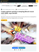 Bitcoin Rangebound As Traders Manage Risk Via Options