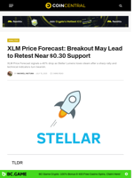 XLM Price Forecast: Breakout May Lead to Retest Near $0.30 Support - CoinCentral