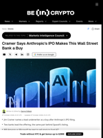 Cramer Says Anthropic's IPO Makes This Wall Street Bank a Buy