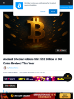 Ancient Bitcoin Whales Stir: $52B In Old BTC Revived In 2025