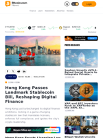Hong Kong Passes Landmark Stablecoin Bill, Reshaping Digital Finance – Regulation Bitcoin News