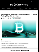 Bitcoin’s First CME Gap-Free Monday Puts a Popular Trading Signal to the Test