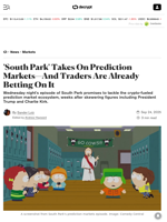 'South Park' Takes On Prediction Markets—And Traders Are Already Betting On It - Decrypt