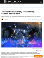 Tokenization is Already Transforming eSports. Here’s How - DailyCoin