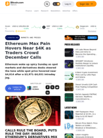 Ethereum Max Pain Hovers Near $4K as Traders Crowd December Calls – Markets and Prices Bitcoin News