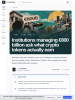 €800 billion institutions ask what crypto tokens earn