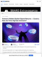 Hidden Solana Price Signal Hints at New All-Time High