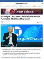 JP Morgan CEO Jamie Dimon Allows Bitcoin Purchases