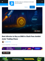 Best Altcoins to Buy as BNB to Slash Fees Amidst Aster Trading Chaos