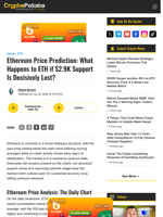 Ethereum Price Prediction: What Happens to ETH if $2.9K Support Is Decisively Lost?