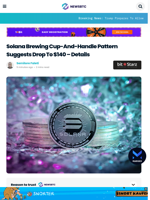 Solana Brewing Cup-and-Handle Pattern Suggests Immediate Drop To $140 - Details