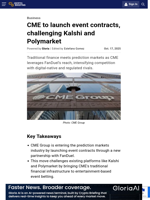 CME to launch event contracts, challenging Kalshi and Polymarket