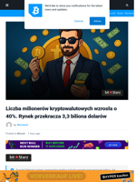 Liczba milionerów kryptowalutowych wzrosła o 40%