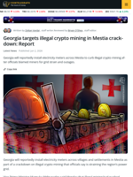 Georgia Announces Crackdown on Illegal Bitcoin Mining