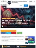 Trump-Linked Insider Offloads $1B Crypto