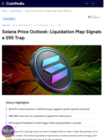 Solana Price Outlook: Liquidation Map Signals a $95 Trap