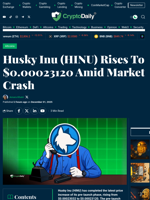 Husky Inu (HINU) Rises To $0.00023120 Amid Market Crash - Crypto Daily