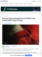 Another Binance Shock: Team That Flagged $1B Iran USDT Fired?