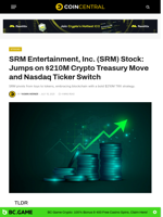 SRM Entertainment, Inc. (SRM) Stock: Jumps on $210M Crypto Treasury Move and Nasdaq Ticker Switch