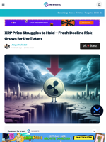 XRP Price Struggles to Hold – Fresh Decline Risk Grows for the Token