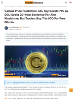 Celsius Price Soars 71%, But Traders Buy This ICO For Free BTC