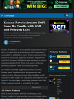 Katana Revolutionizes DeFi from Its Cradle with GSR and Polygon Labs | CoinGape