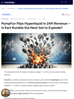 PumpFun Flips Hyperliquid in 24H Revenue - Is Kart Rumble the Next Set to Explode?