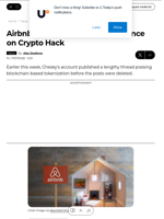 Airbnb's Brian Chesky Breaks Silence on Crypto Hack - U.Today