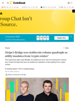 Stripe says stablecoin adoption soars despite 'crypto winter'